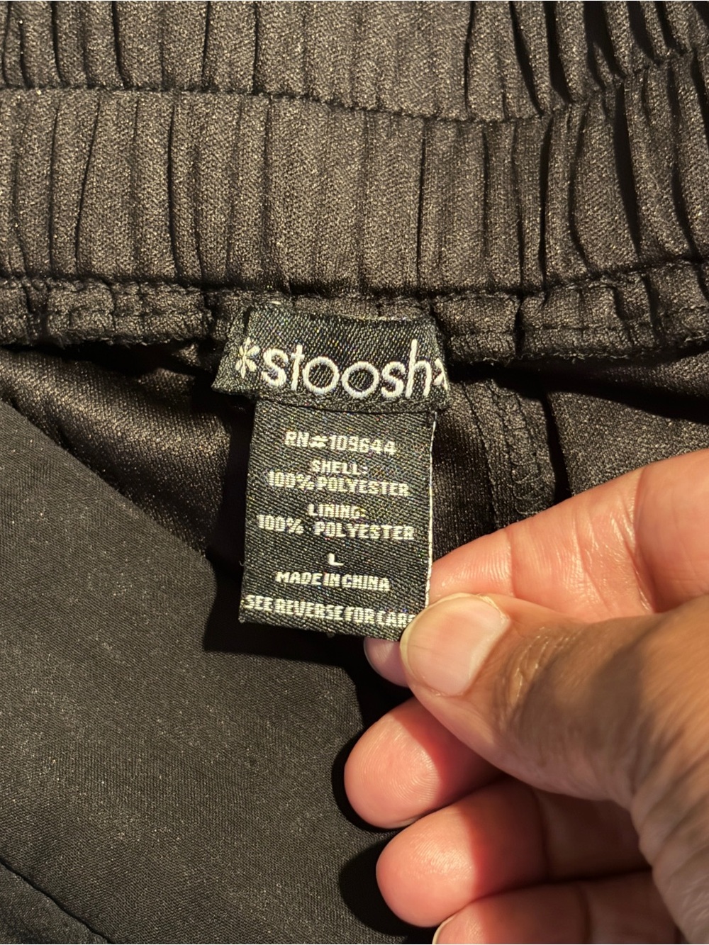 Stoosh Black Chiffon High Low Skirt Large L Handkerchief Hem Asymmetrical - Picture 7 of 11
